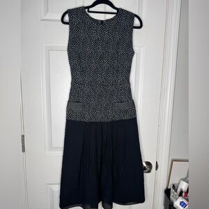 PITCHOUGUINA drop waist wool blend mixed media dress size 14